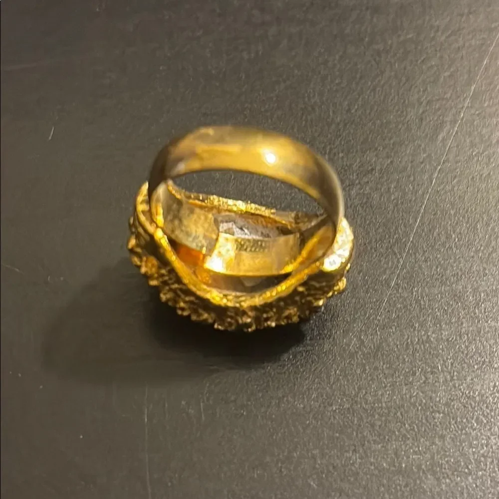 Gold Textured Women's Ring 7